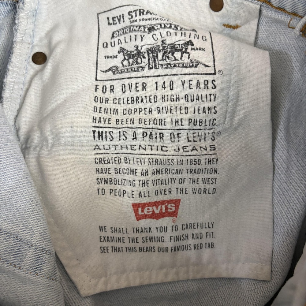 Levi's 512 Slim Fit Tapered Jeans Juniors 15 32X29 Hemmed High Rise Vintage - Picture 7 of 11